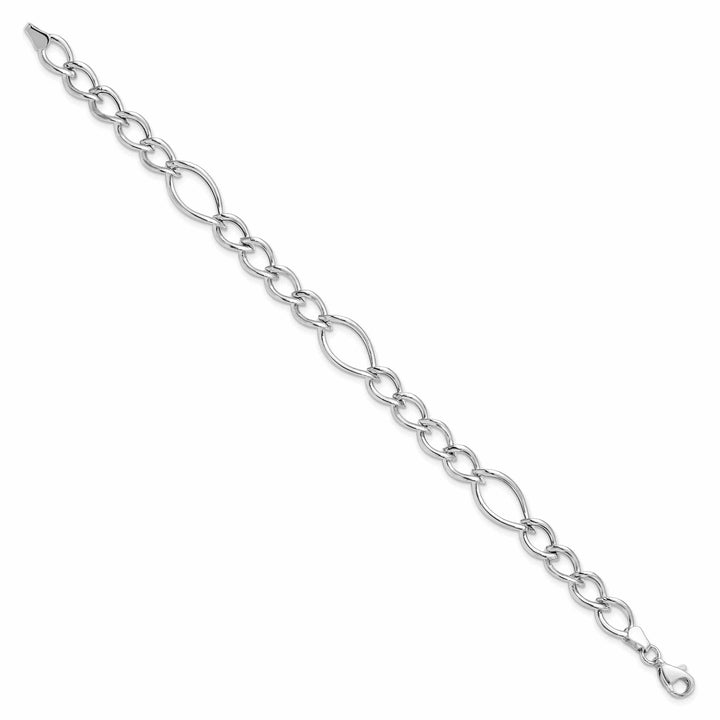 Lovely Rita's Bracelets 10k White Gold Polished Link Bracelet