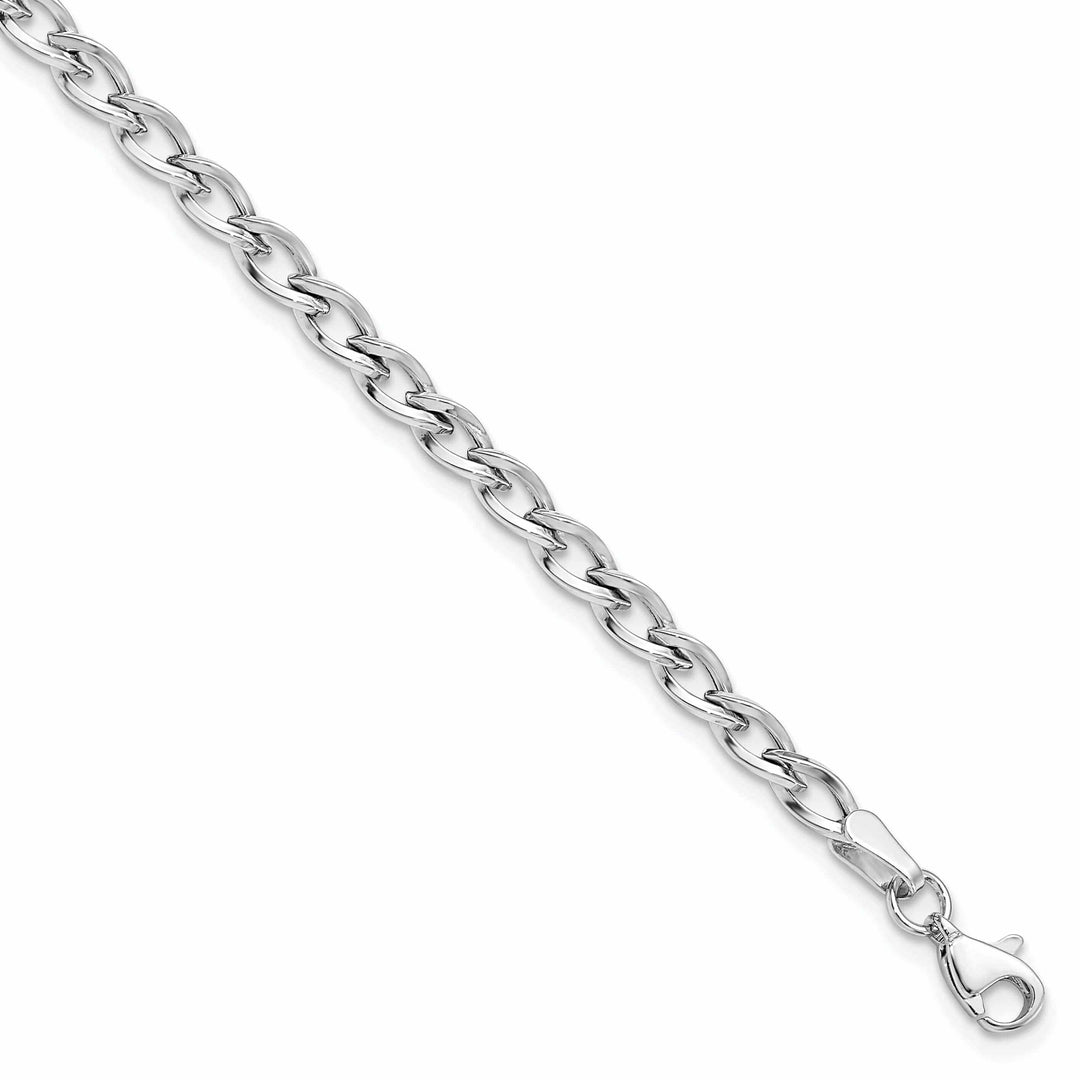 Lovely Rita's Bracelets 10k White Gold Polished Link Bracelet