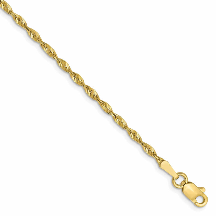 Lovely Rita's Bracelets 10k Yellow Gold 1.8m D.C Lightweight Rope Chain
