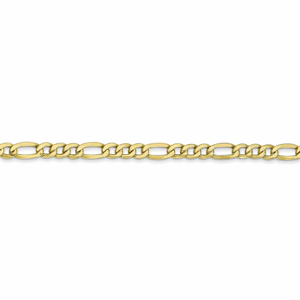 Lovely Rita's Bracelets 10k Yellow Gold 3.5mm Semi-Solid Figaro Chain