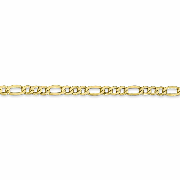 Lovely Rita's Bracelets 10k Yellow Gold 3.5mm Semi-Solid Figaro Chain