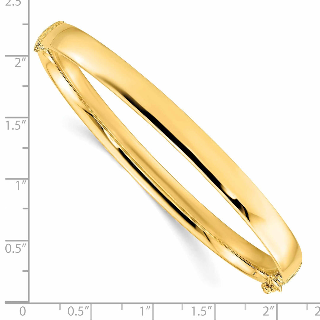 Lovely Rita's Bracelets 10k Yellow Gold 5.9mm Bangle