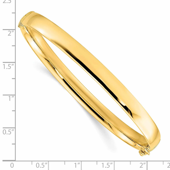 Lovely Rita's Bracelets 10k Yellow Gold 5.9mm Bangle