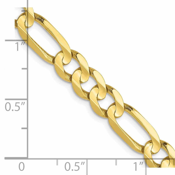 Lovely Rita's Bracelets 10k Yellow Gold 6.0mm Concave Figaro Bracelet