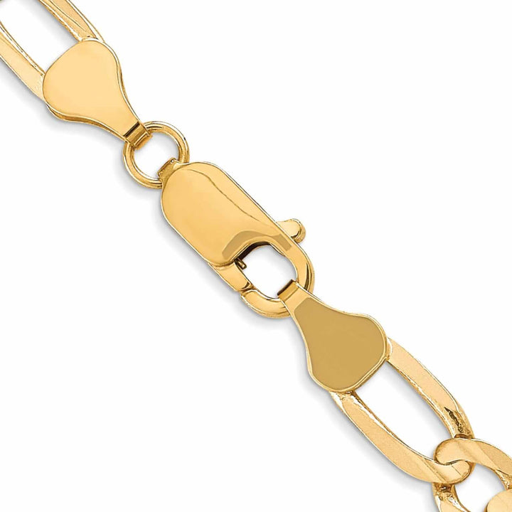 Lovely Rita's Bracelets 10k Yellow Gold 6.0mm Concave Figaro Bracelet