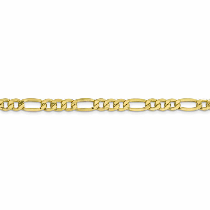 Lovely Rita's Bracelets 10k Yellow Gold 6.6mm Semi-Solid Figaro Chain
