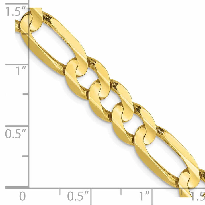 Lovely Rita's Bracelets 10k Yellow Gold 7.5mm Concave Figaro Bracelet