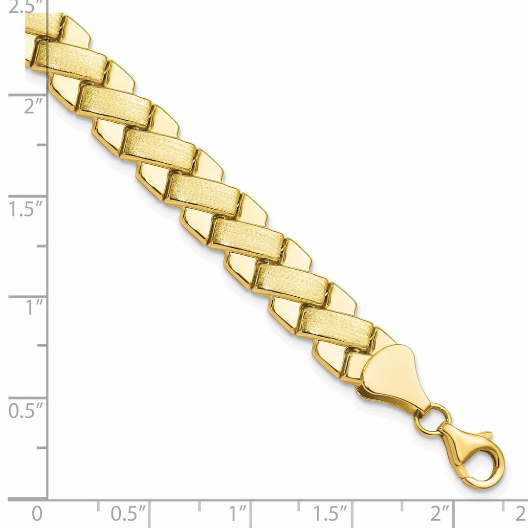 Lovely Rita's Bracelets 10k Yellow Gold Criss Cross Fancy Bracelet
