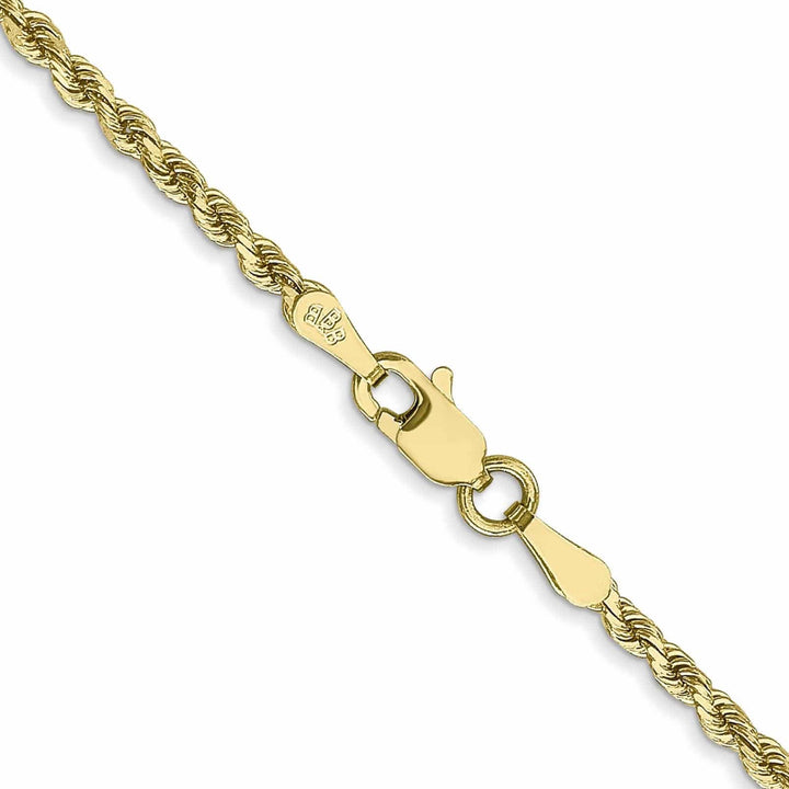 Lovely Rita's Bracelets 10k Yellow Gold Diamond Cut Rope Bracelet 2.25MM