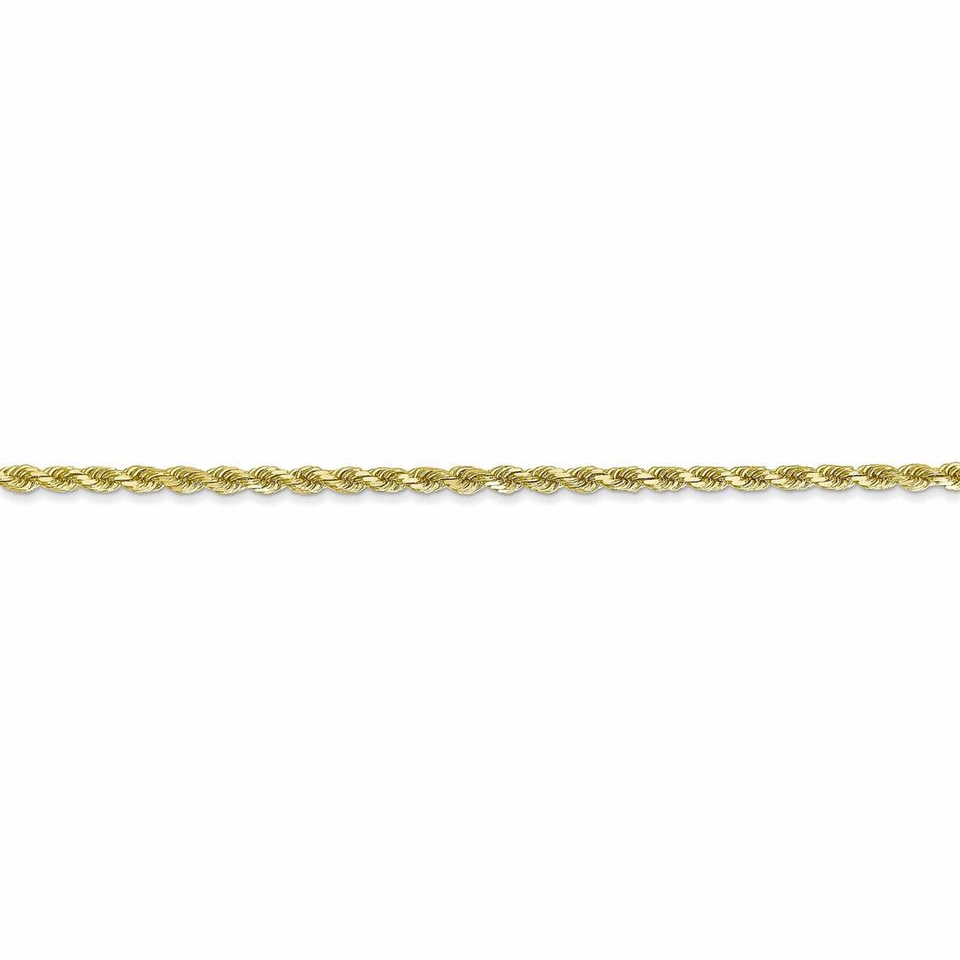 Lovely Rita's Bracelets 10k Yellow Gold Diamond Cut Rope Bracelet 2.25MM