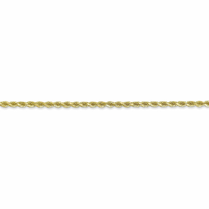 Lovely Rita's Bracelets 10k Yellow Gold Diamond Cut Rope Bracelet 2.25MM