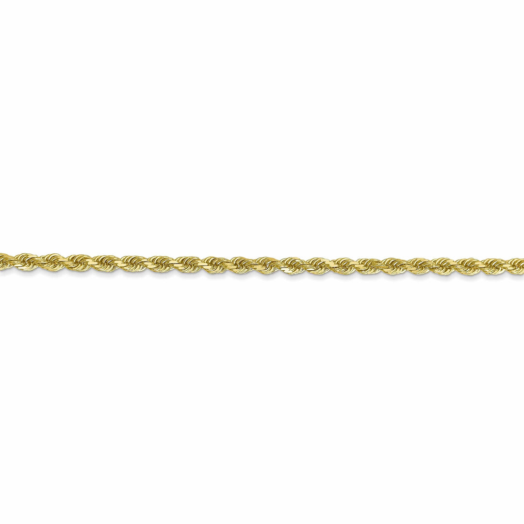 Lovely Rita's Bracelets 10k Yellow Gold Diamond Cut Rope Bracelet 2.5MM