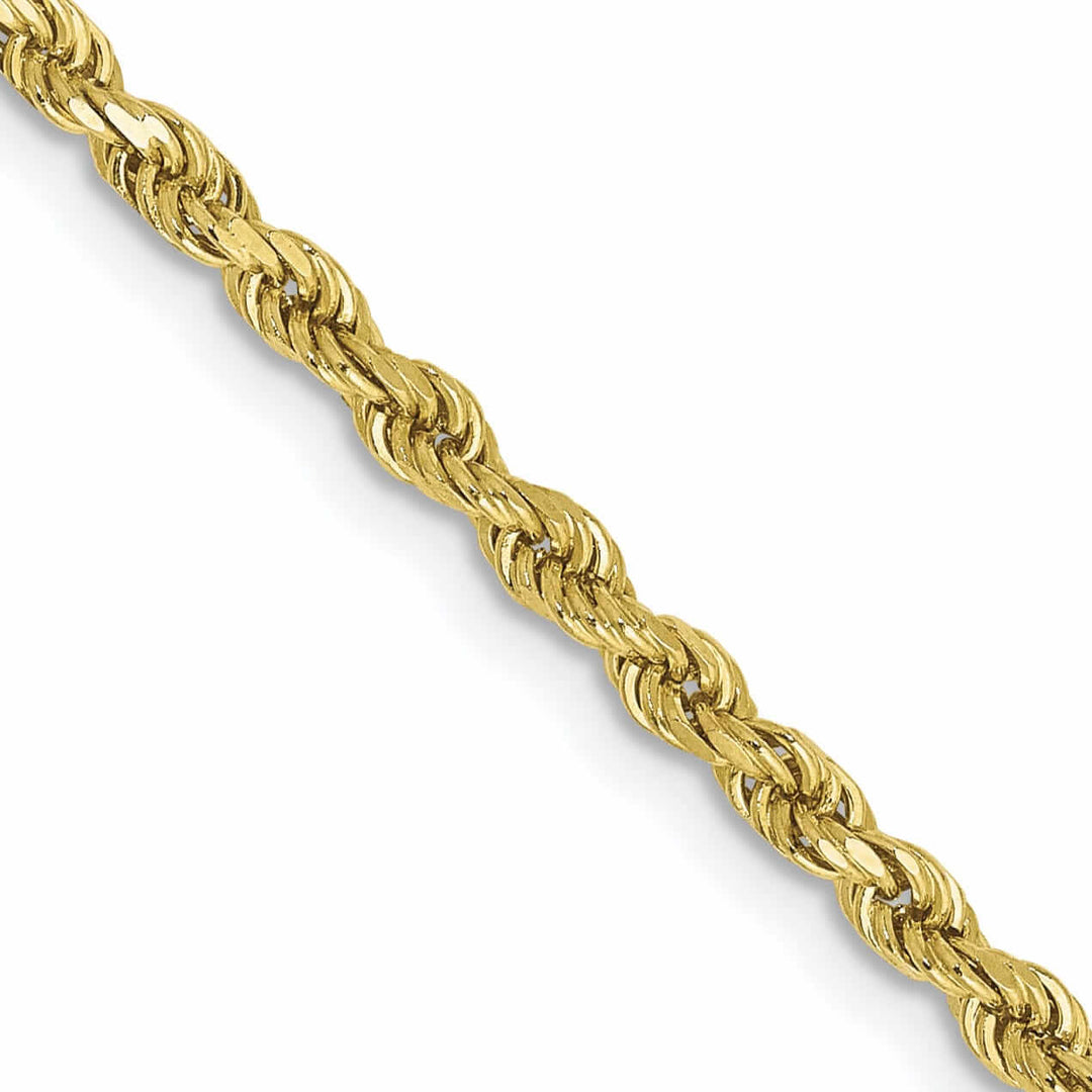 Lovely Rita's Bracelets 10k Yellow Gold Diamond Cut Rope Bracelet 2.5MM