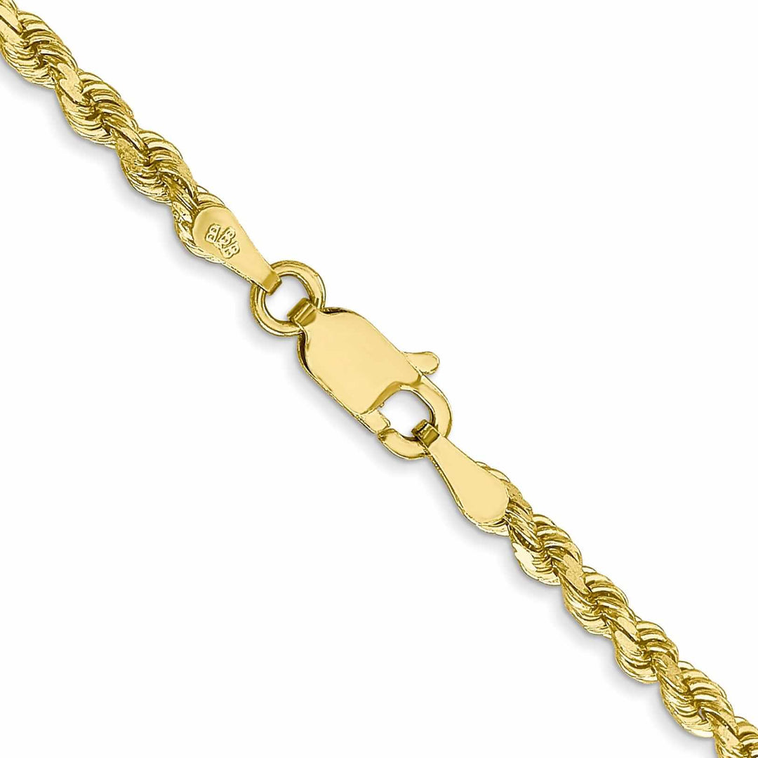 Lovely Rita's Bracelets 10k Yellow Gold Diamond Cut Rope Bracelet 2.75MM