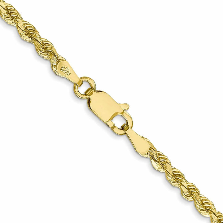Lovely Rita's Bracelets 10k Yellow Gold Diamond Cut Rope Bracelet 2.75MM