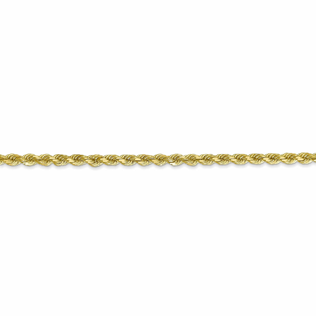 Lovely Rita's Bracelets 10k Yellow Gold Diamond Cut Rope Bracelet 2.75MM