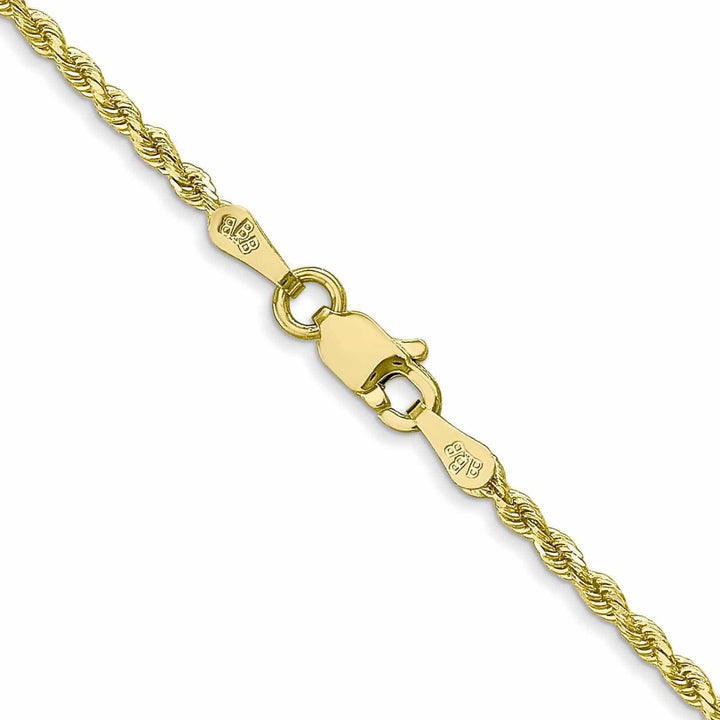 Lovely Rita's Bracelets 10k Yellow Gold Diamond Cut Rope Bracelet 2MM