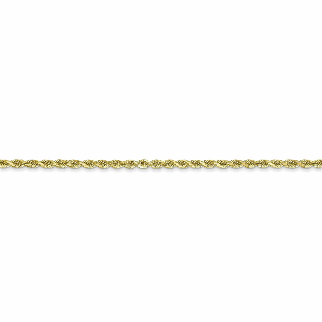 Lovely Rita's Bracelets 10k Yellow Gold Diamond Cut Rope Bracelet 2MM
