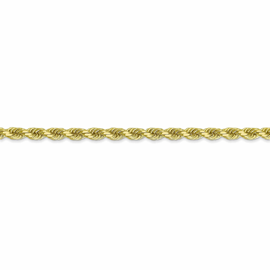 Lovely Rita's Bracelets 10k Yellow Gold Diamond Cut Rope Bracelet 3.5MM