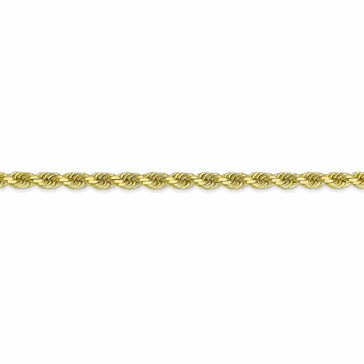 Lovely Rita's Bracelets 10k Yellow Gold Diamond Cut Rope Bracelet 3.5MM