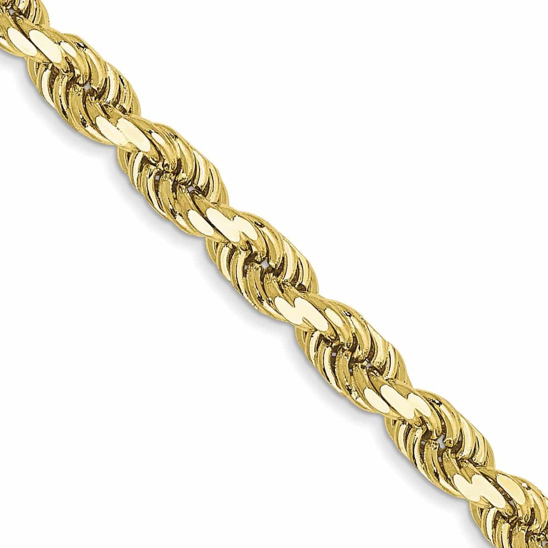 Lovely Rita's Bracelets 10k Yellow Gold Diamond Cut Rope Bracelet 3.5MM