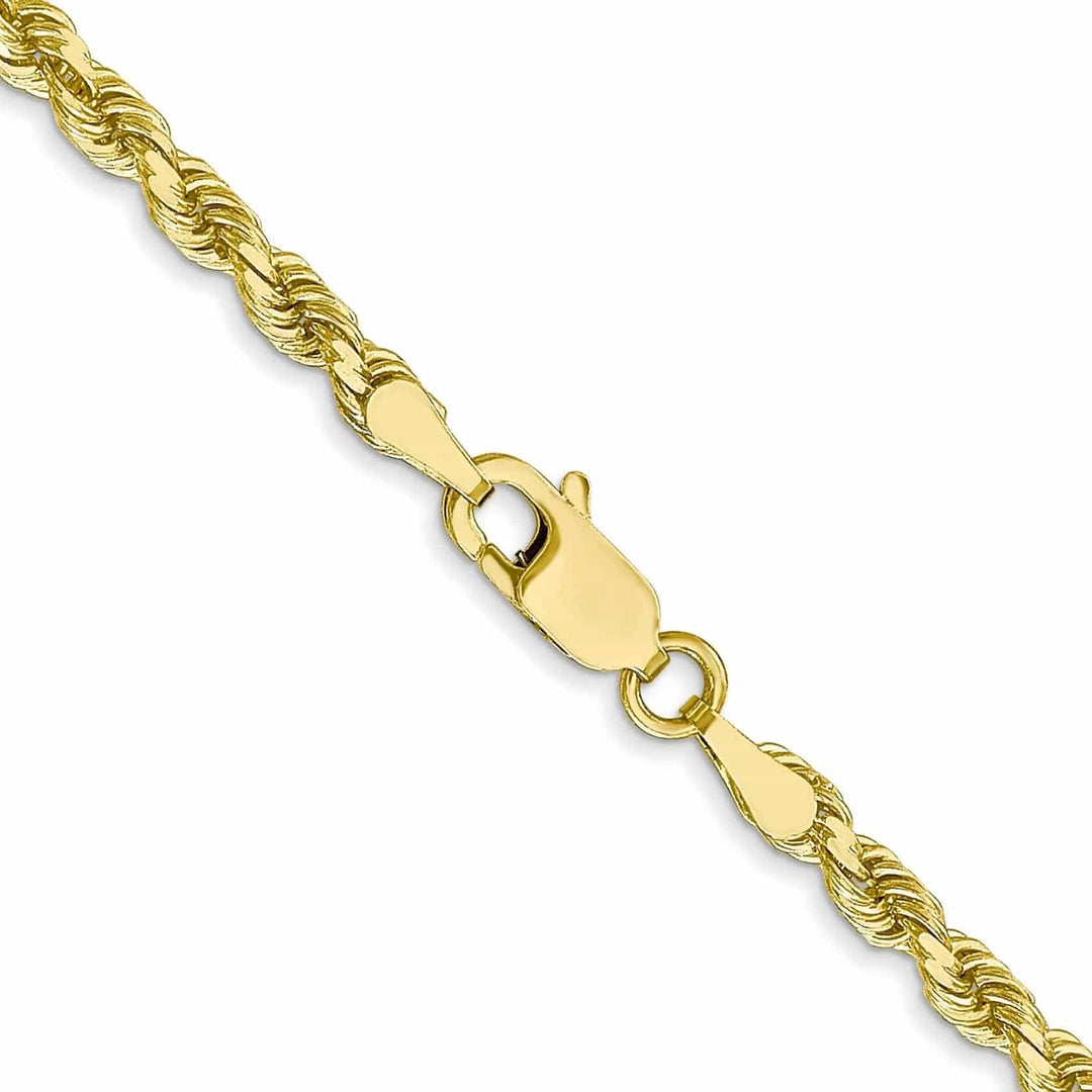 Lovely Rita's Bracelets 10k Yellow Gold Diamond Cut Rope Bracelet 3MM