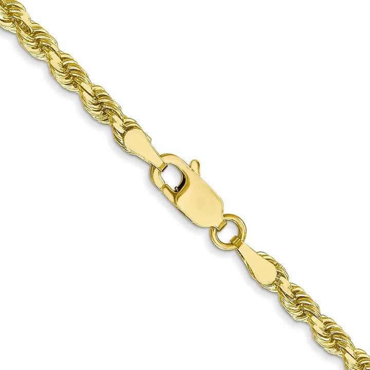 Lovely Rita's Bracelets 10k Yellow Gold Diamond Cut Rope Bracelet 3MM