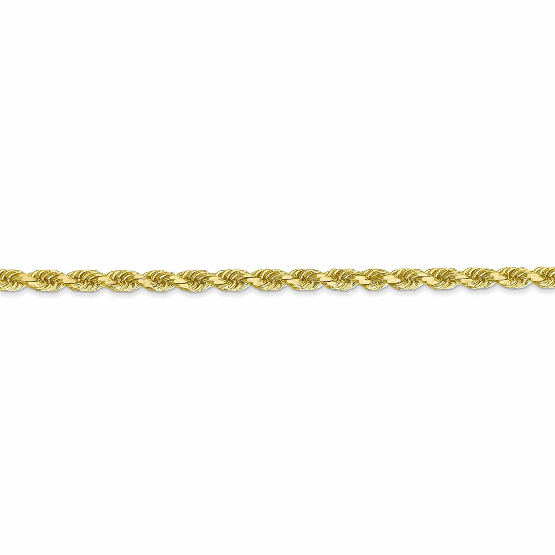 Lovely Rita's Bracelets 10k Yellow Gold Diamond Cut Rope Bracelet 3MM