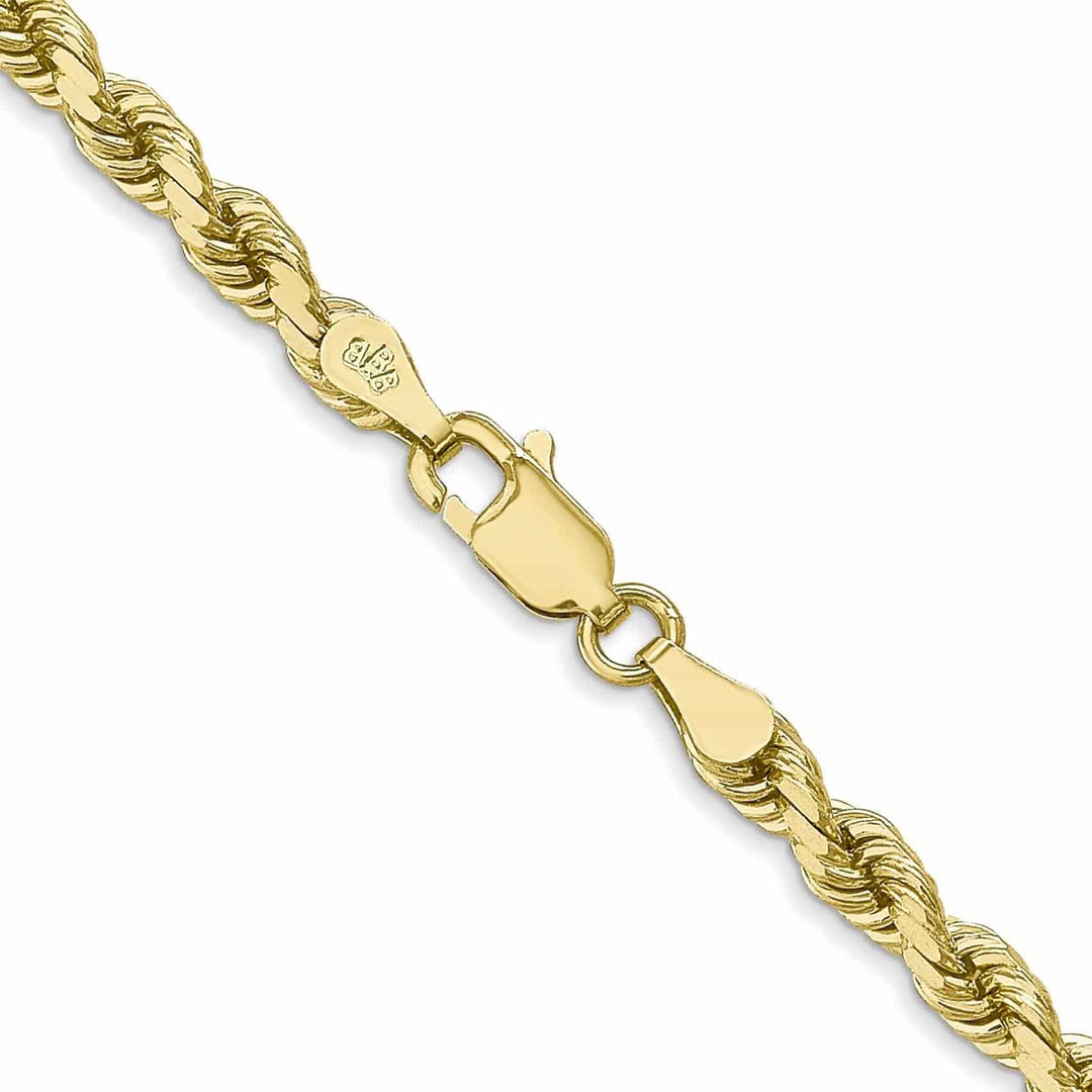 Lovely Rita's Bracelets 10k Yellow Gold Diamond Cut Rope Bracelet 4MM
