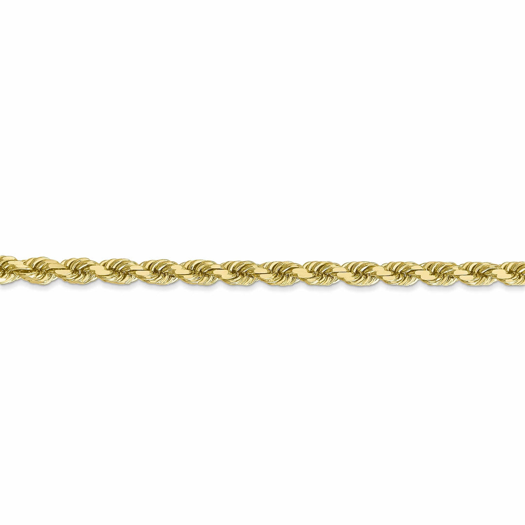 Lovely Rita's Bracelets 10k Yellow Gold Diamond Cut Rope Bracelet 4MM
