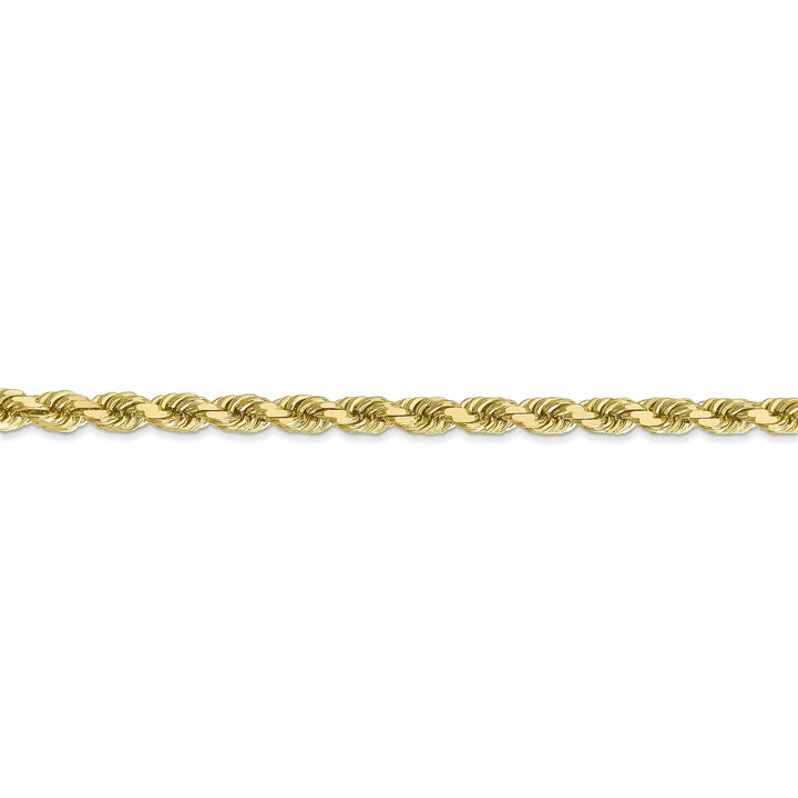Lovely Rita's Bracelets 10k Yellow Gold Diamond Cut Rope Bracelet 4MM