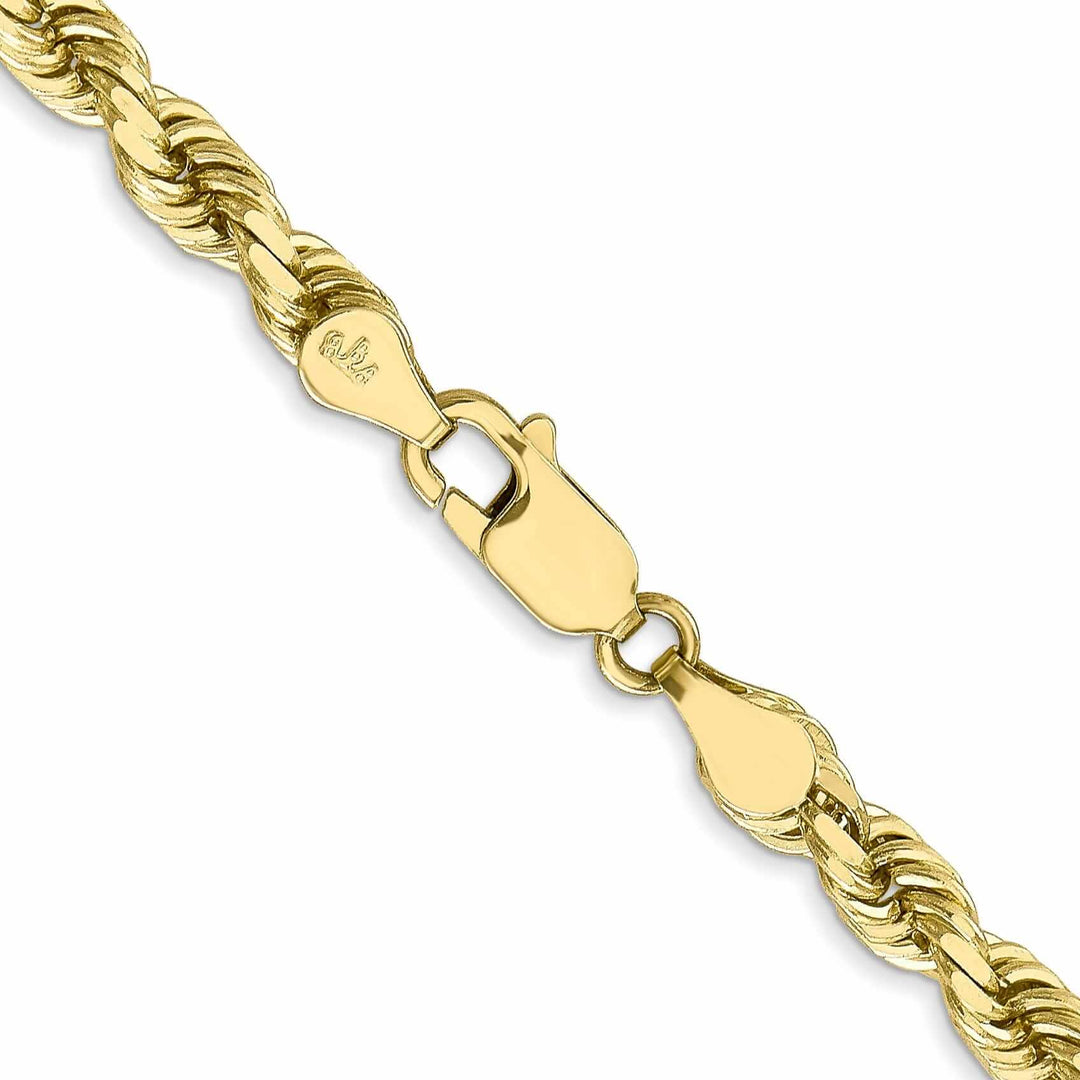 Lovely Rita's Bracelets 10k Yellow Gold Diamond Cut Rope Bracelet 5MM