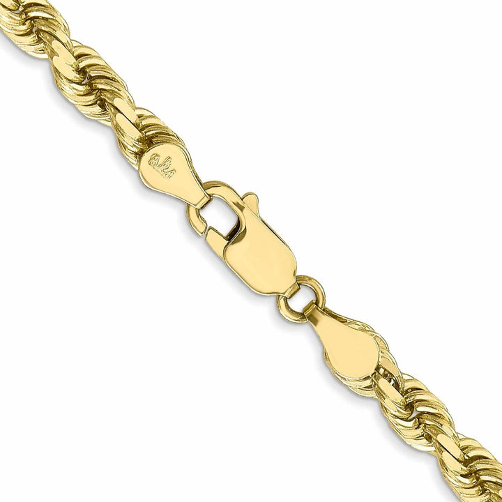 Lovely Rita's Bracelets 10k Yellow Gold Diamond Cut Rope Bracelet 5MM