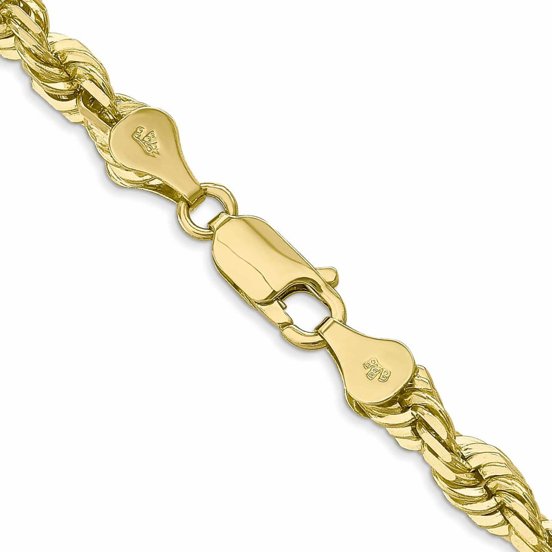 Lovely Rita's Bracelets 10k Yellow Gold Diamond Cut Rope Bracelet 6MM