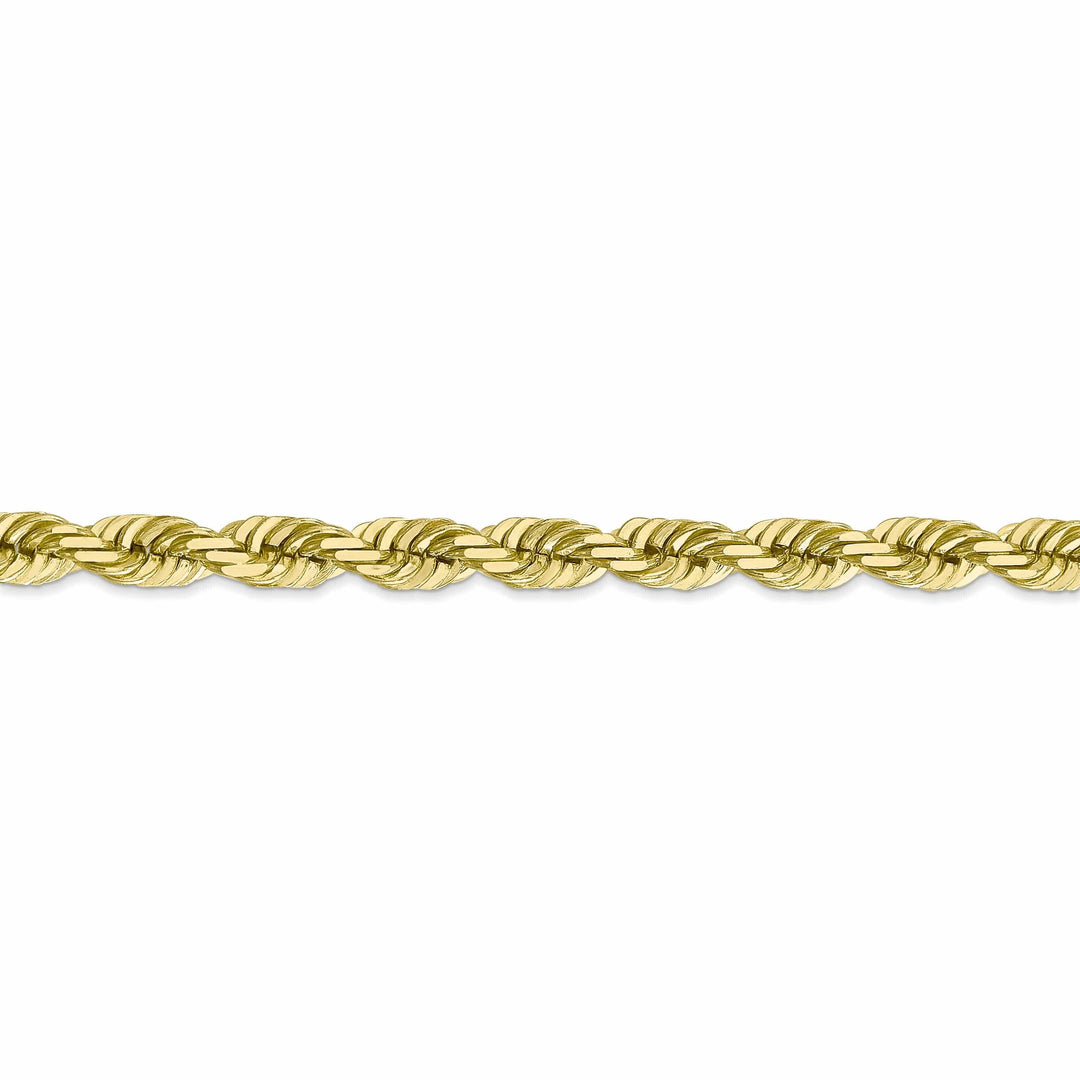 Lovely Rita's Bracelets 10k Yellow Gold Diamond Cut Rope Bracelet 6MM