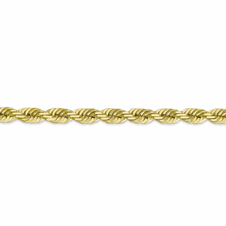 Lovely Rita's Bracelets 10k Yellow Gold Diamond Cut Rope Bracelet 6MM