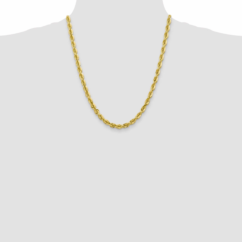 Lovely Rita's Bracelets 10k Yellow Gold Diamond Cut Rope Bracelet 6MM