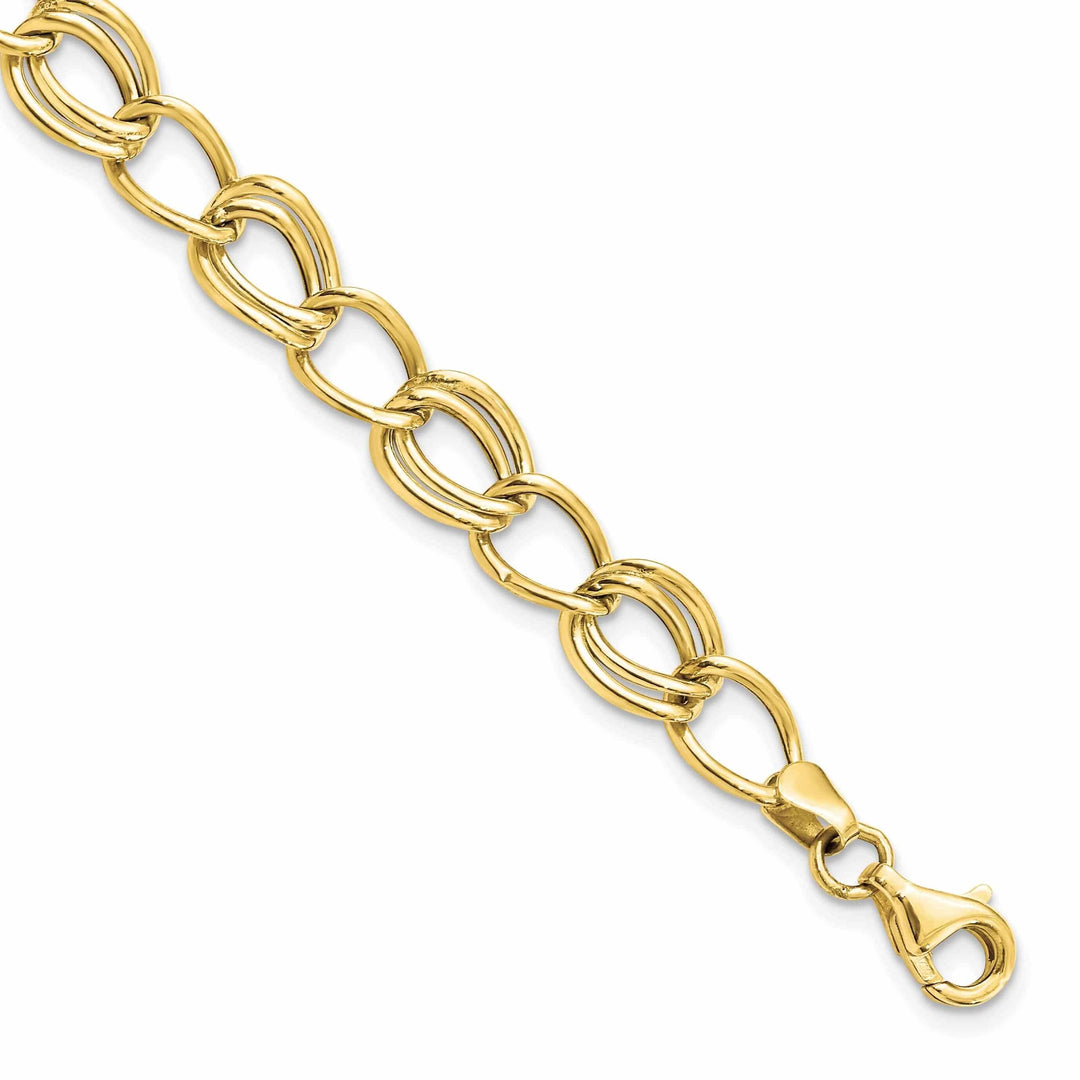 Lovely Rita's Bracelets 10k Yellow Gold Flat Curb Link Bracelet
