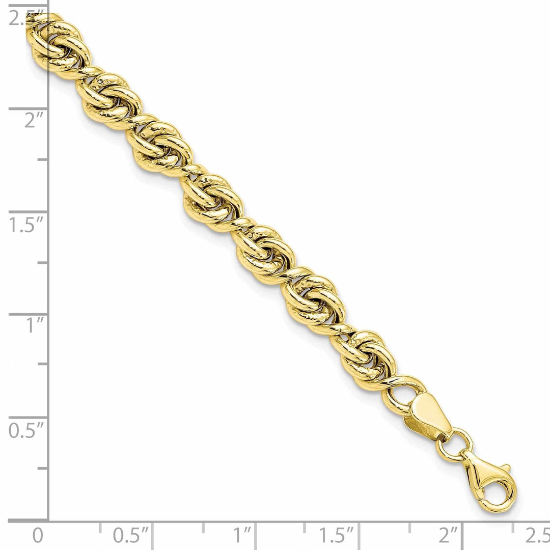Lovely Rita's Bracelets 10k Yellow Gold Polished Fancy Link Bracelet