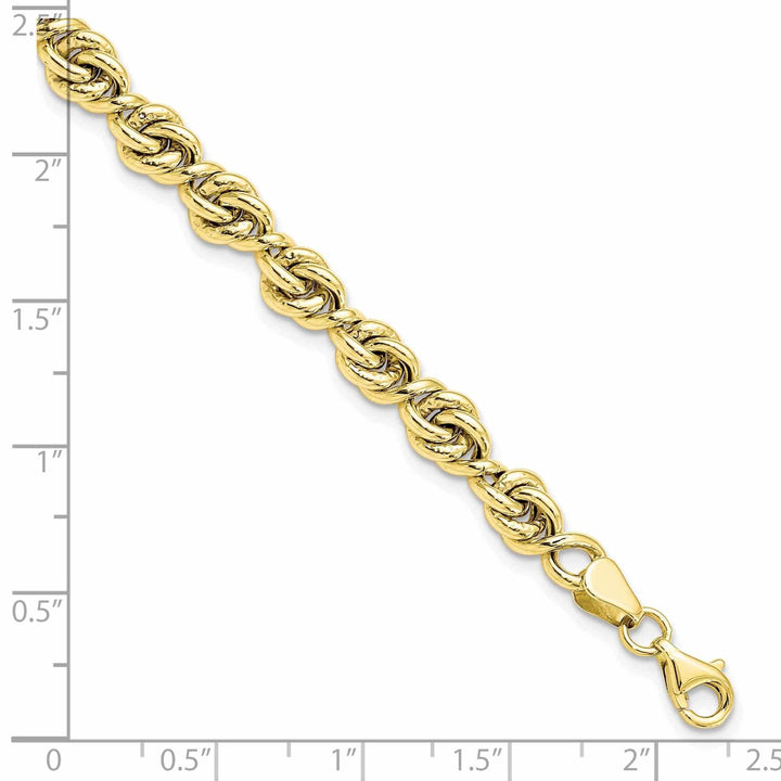 Lovely Rita's Bracelets 10k Yellow Gold Polished Fancy Link Bracelet