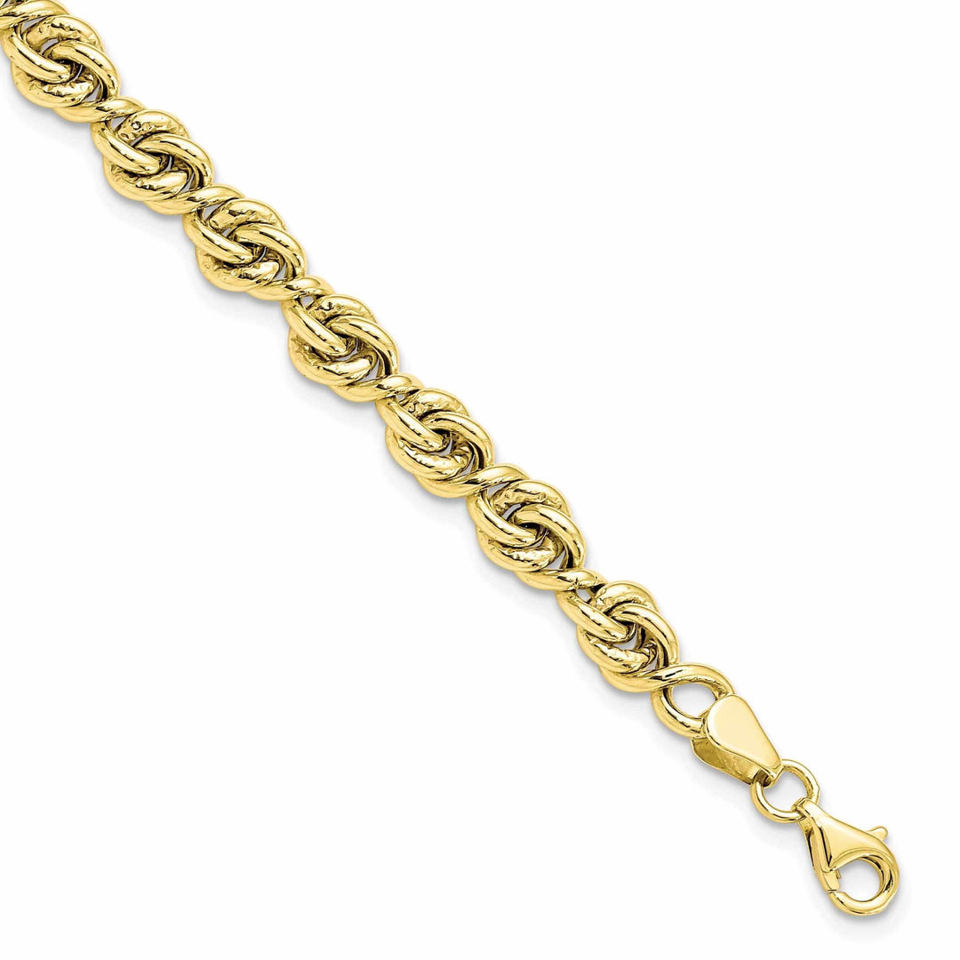 Lovely Rita's Bracelets 10k Yellow Gold Polished Fancy Link Bracelet