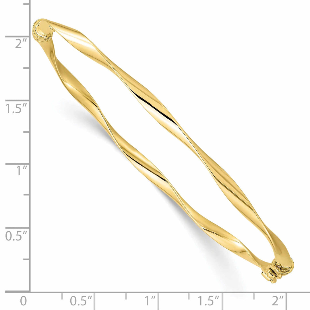 Lovely Rita's Bracelets 10k Yellow Gold Polished Hinged Bangle