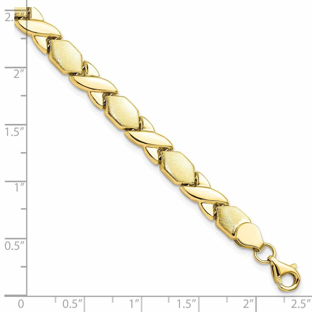 Lovely Rita's Bracelets 10k Yellow Gold X and O Fancy Bracelet