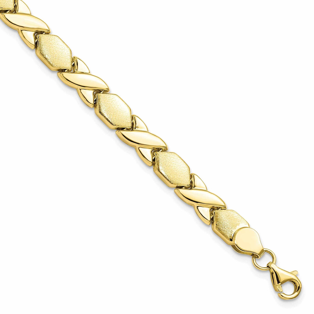 Lovely Rita's Bracelets 10k Yellow Gold X and O Fancy Bracelet