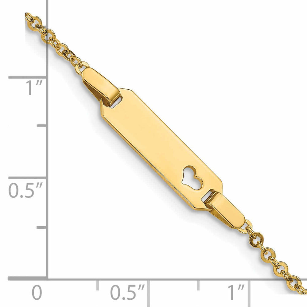 Lovely Rita's Bracelets 14K Childs Heart ID Bracelet