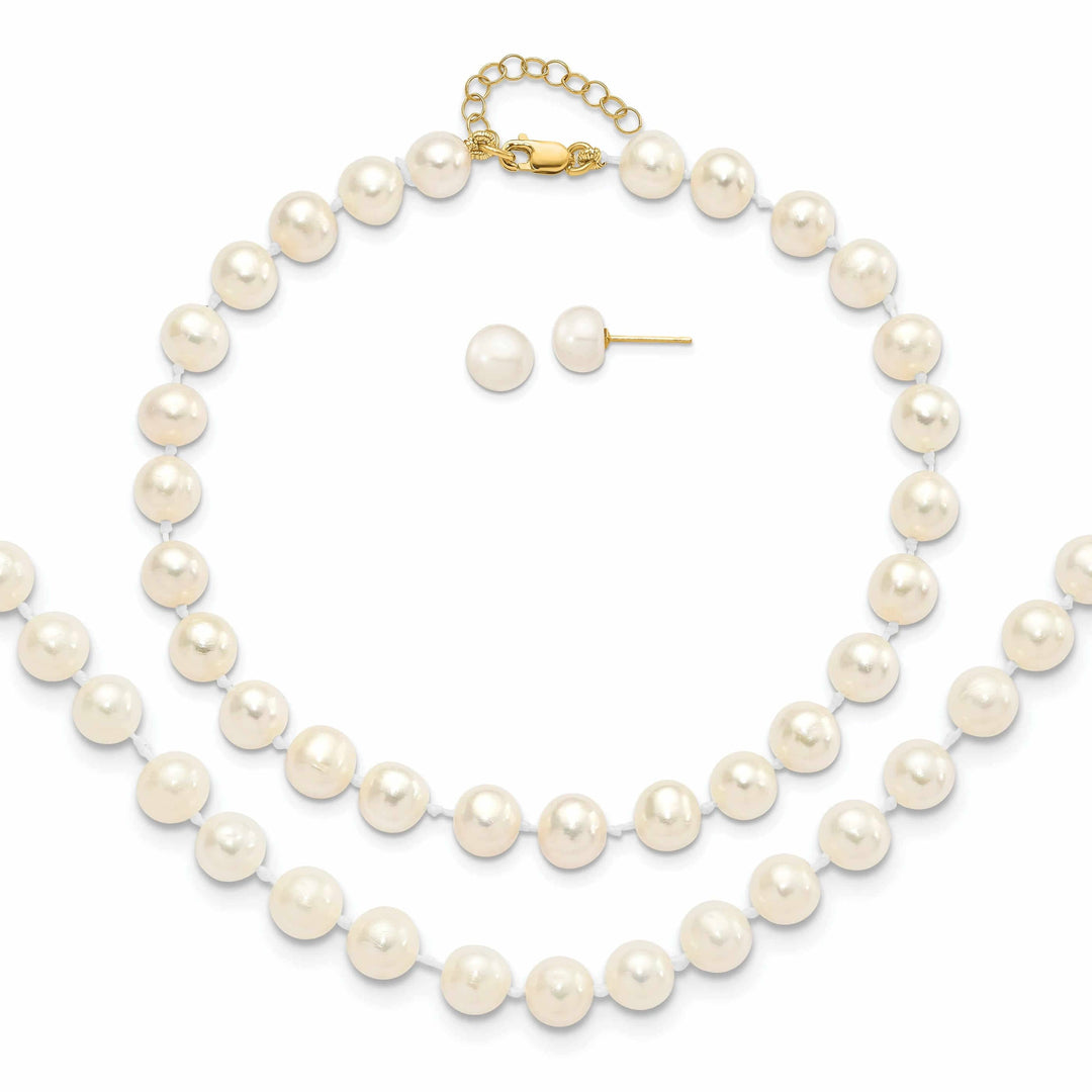 Lovely Rita's Bracelets 14k FWC Pearl Bracelet Necklace Earring