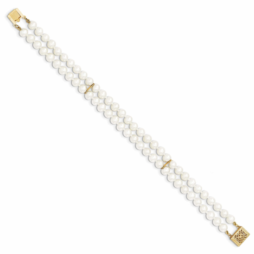 Lovely Rita's Bracelets 14k Gold 2 Strand Cultured Pearl Bracelet