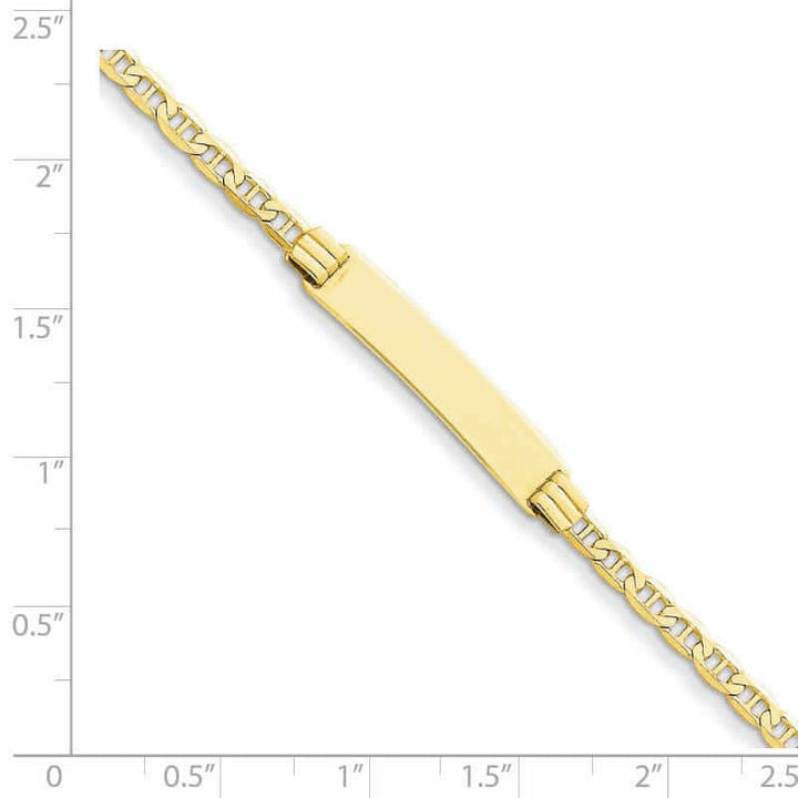 Lovely Rita's Bracelets 14k Gold Anchor ID Bracelet