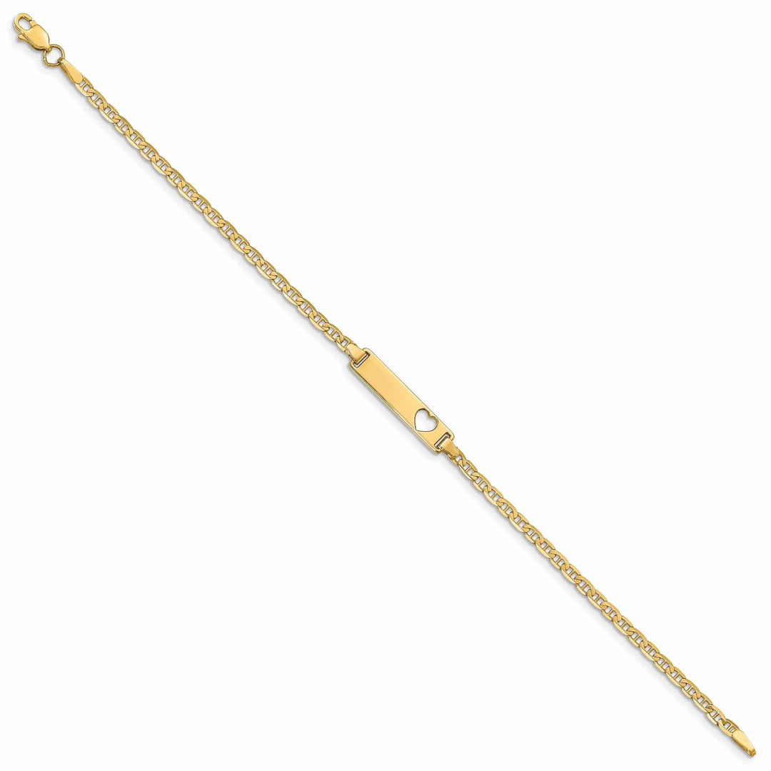 Lovely Rita's Bracelets 14k Gold Anchor Link ID Plate Bracelet