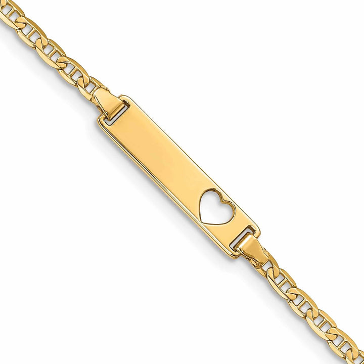 Lovely Rita's Bracelets 14k Gold Anchor Link ID Plate Bracelet